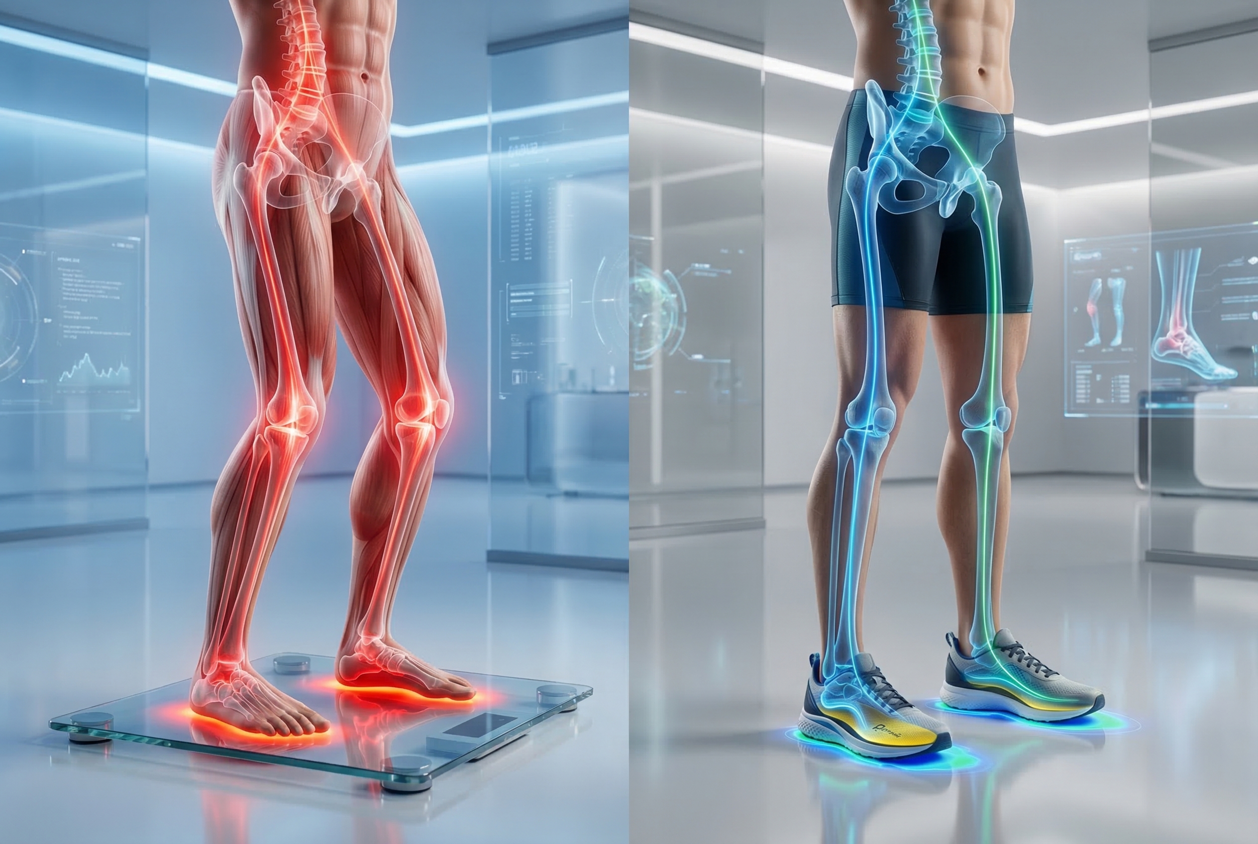 Connection between feet, knees, and back